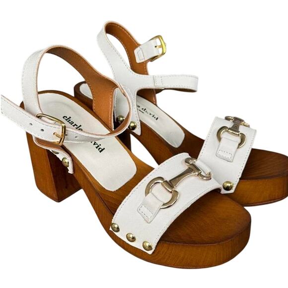 Charles David leather platform sandals NWOB - Picture 1 of 5